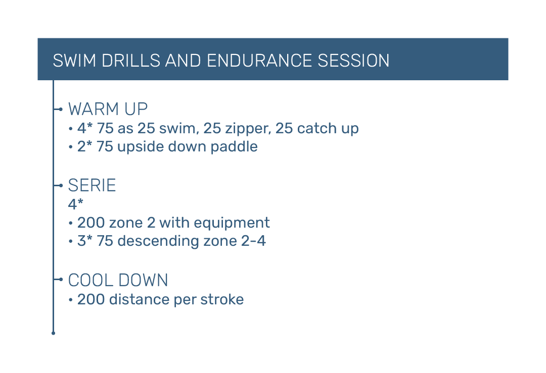 Swim drills and endurance session